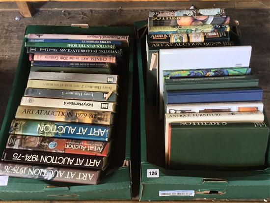 Collection of Sotherbys year books & other antique books